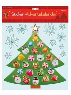 Sticker-Adventskalender | Metallic-Look, VE: 6