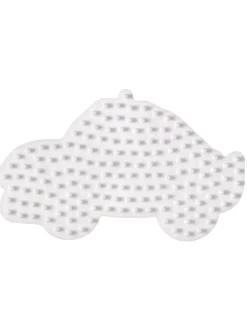 Stiftplatten-Set Fahrzeuge, weiß für Midi-Bügelperlen - ab 5 Jahren