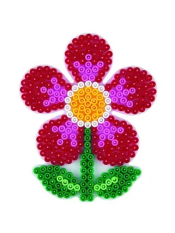 Stiftplatten-Set Frühling, weiß für Midi-Bügelperlen - ab 5 Jahren