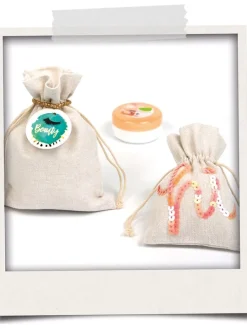 Stoffbeutel in Natur - 6 Stück