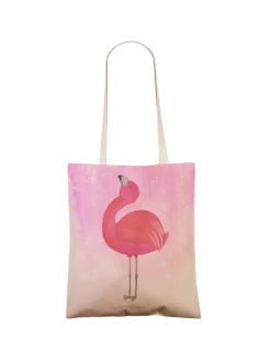 Stofftragetasche Flamingo Stolz ohne Spruch in Aquarell Pink