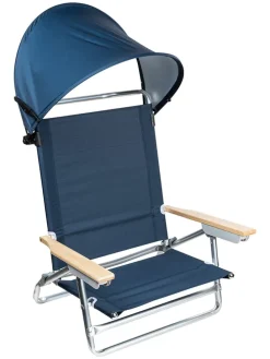 Strandklappstuhl in Blau - (B)78 x (H)77 x (T)64,5 cm