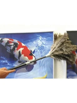 Straußenfederstaubwedel in Schwarz - (H)81 x Ø 20 cm