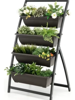 4-stufig Hochbeet in Braun