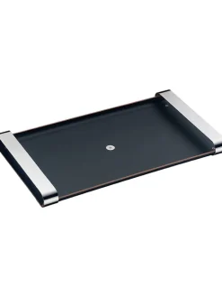 Tablett ''Club'' in Schwarz/ Silber - (L)54 x (B)32 cm