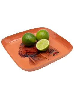 Tablett "Ego Walrus" in Orange - (L)21 x (B)21 cm