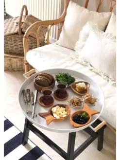 Tablett in Weiß - Ø 51 cm