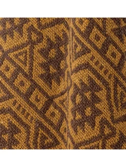 Tagesdecke ''Lyla'' in Hellbraun/ Schwarz - (L)150 x (B)130 cm