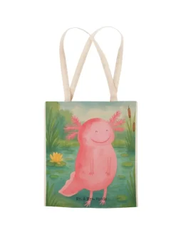 Tasche Axolotl Glücklich Design ohne Spruch in Weiß