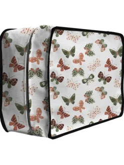 Tasche "Butterflies" in Weiß/ Bunt - (B)36 x (H)11 x (T)25 cm