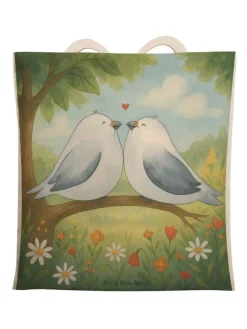 Tasche Turteltauben Liebe Design ohne Spruch in Weiß