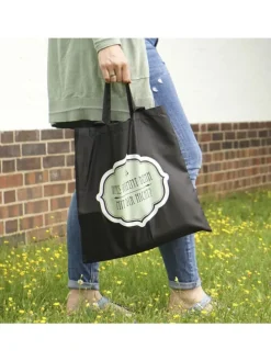 Tasche Was stimmt denn mit dir nicht in Schwarz - 40x40