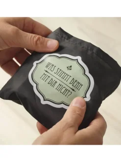 Tasche Was stimmt denn mit dir nicht in Schwarz - 40x40