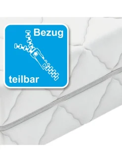 Taschenfederkernmatratze Berlin Plus in Weiß , Härtegrade 3 und 4