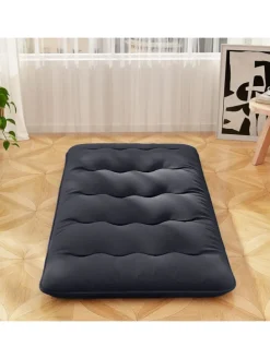 Tatami-Matte Bodenmatratze 90 x 200 cm in Schwarz