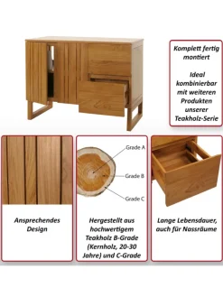 Teak-Waschbeckenunterschrank M72