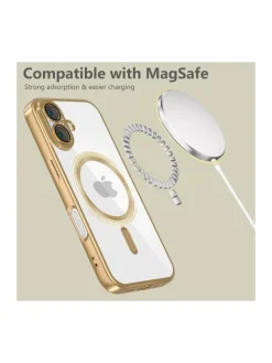 Tech Protect Hülle Gold mit Magnetring iPhone 16 in Gelb