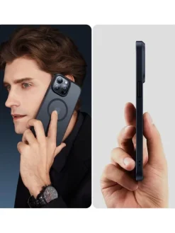 TechProtect MagMat Magnetisch Hülle für iPhone 15 Pro Max Titan matt in Titan