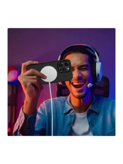 TechProtect Silikon magnetisch Hülle iPhone 13 / 14 Schwarz in Schwarz