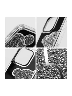 Teddy Bear Handyhülle kompatibel mit iPhone 16 Pro Max Silber in Silber