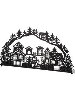 Teelichthalter "Montana" in Schwarz