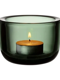 Teelichthalter "Valkea" in Grün - Ø 6 cm