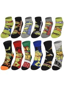 Teenage Mutant Ninja Turtles Socken Adventskalender 12 Paar Socken in Mehrfarbig