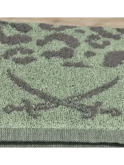 8-teilig Handtuch-Set LEO 100 % Baumwolle, Leo-Design in Lagune/Anthrazit