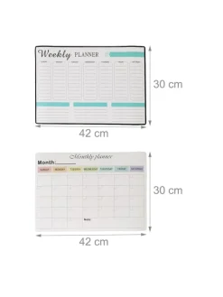 2-teiliges Whiteboard-Set in Weiß