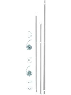 Teleskop-Garderobe in Silber