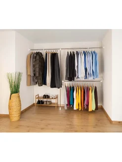 Teleskop-Garderobe in Silber