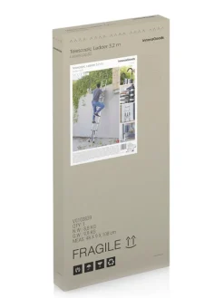 Teleskopleiter in Silber/ Schwarz - (L)9 x (B)48 x (H)320 cm