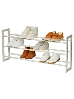 Teleskop-Schuhregal in Creme