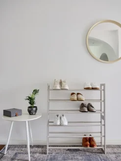 Teleskop-Schuhregal in Creme