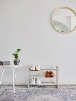 Teleskop-Schuhregal in Creme