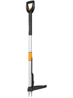 Teleskop-Unkrautstecher in Schwarz