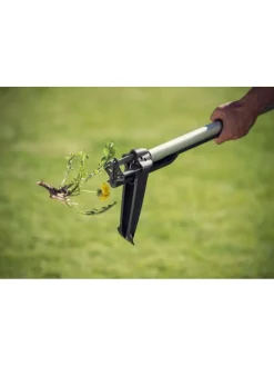 Teleskop-Unkrautstecher in Schwarz