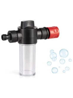 Teleskop-Wasserbürste in Schwarz/ Rot - (H)460 cm