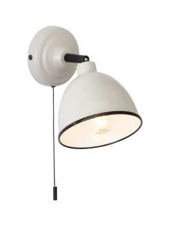 Telio Wandleuchte Zugschalter in grau/taupe