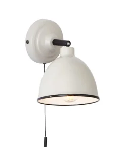 Telio Wandleuchte Zugschalter in grau/taupe