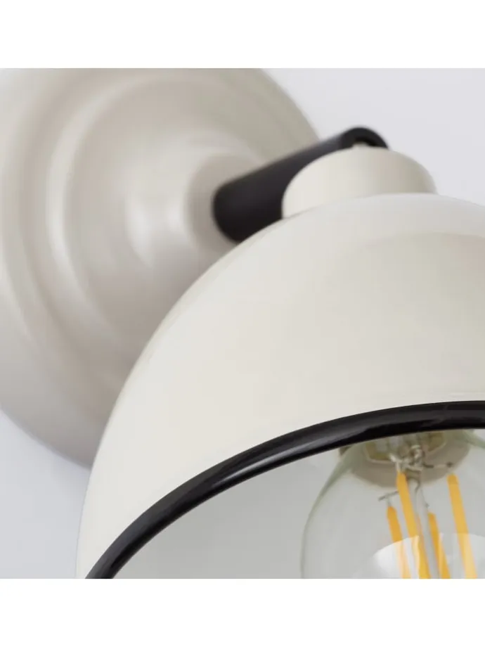 Telio Wandleuchte Zugschalter in grau/taupe