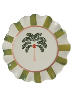 Teller PALACIO Palmehandbemalt in Multicolor