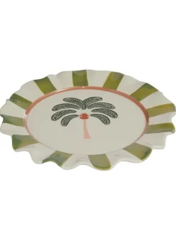 Teller PALACIO Palmehandbemalt in Multicolor