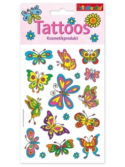 Temporäre Tattoos "Schmetterlinge" in Bunt - ab 3 Jahren