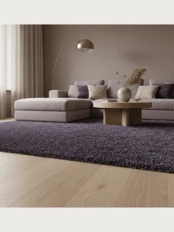 Teppich Hochflor Shaggy Uni-Look Polypropylen Wohnzimmer in VIOLETT