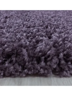 Teppich Hochflor Shaggy Uni-Look Polypropylen Wohnzimmer in VIOLETT