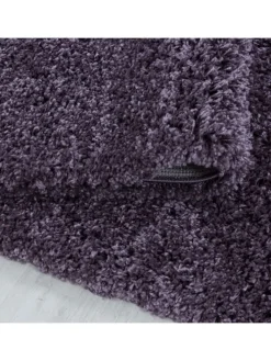 Teppich Hochflor Shaggy Uni-Look Polypropylen Wohnzimmer in VIOLETT