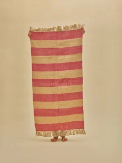 Teppich in Creme/ Lila - (L)150 x (B)90 cm