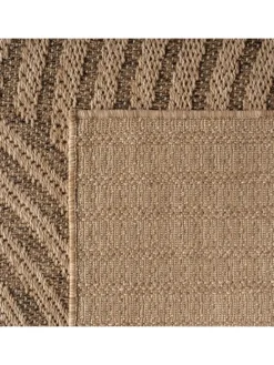 Teppich In-/Outdoor Jute-Optik Flachgewebe Grobe Linien Polypropylen