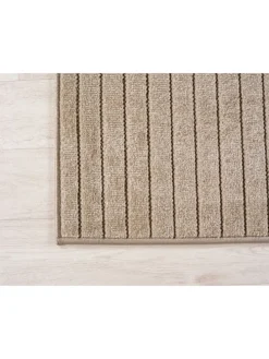 Teppich In-/Outdoor Kurzflor Skandi 3D-Design Polypropylen Balkon in Beige